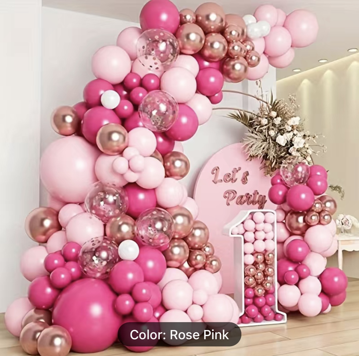 garland rosa pink